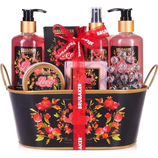 BRUBAKER Cosmetics Beautyset Love With Passion Fruit - Zestaw Do Kąpieli i Pod Prysznic - 12 Szt. Zestaw Upominkowy w Wannie Deco