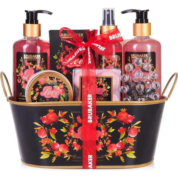 BRUBAKER Cosmetics Beautyset Love With Passion Fruit - Zestaw Do Kąpieli i Pod Prysznic - 12 Szt. Zestaw Upominkowy w Wannie Deco