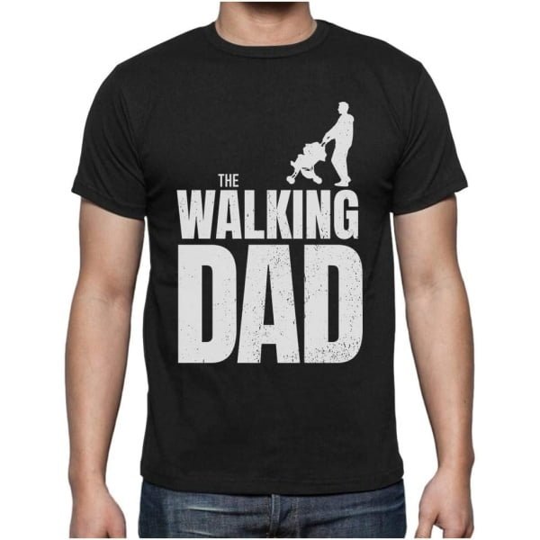 Męski T-shirt The Walking Dad Papa Prezent na Dzień Ojca Dziecko Prezent Tata